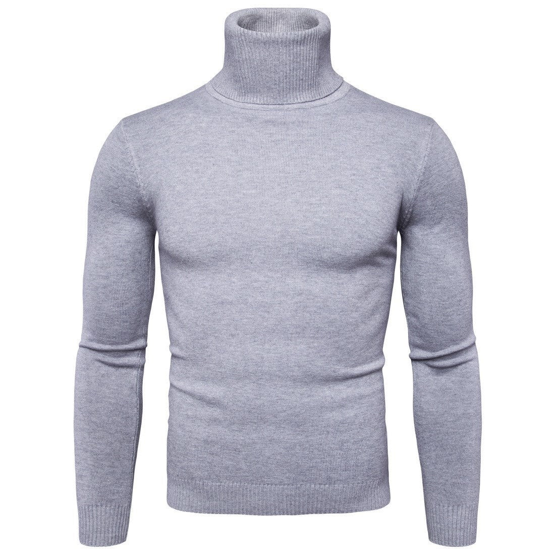 Winter Warm Thermal Turtleneck Sweater Solid Color Slim Fit Clothes Pullover