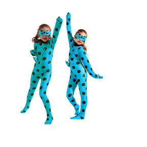 Hot Carnival Clothing Cat Noir Cosplay Set Kids Halloween Jumpsuit