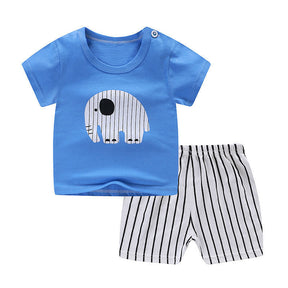 Summer Infant Newborn Baby Boy Clothes Children Clothing Set for Girls Kids T-Shirt Shorts 2PCS Outfits Cotton Casual Clothes