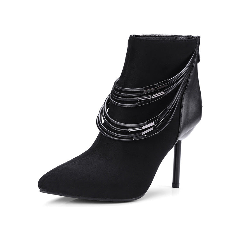 Stiletto high heels ankle boots