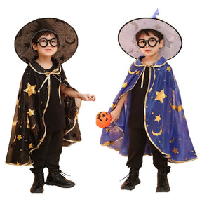 Halloween Children's Cloak Five-star Wizard's Hat Costume