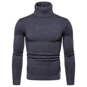 Winter Warm Thermal Turtleneck Sweater Solid Color Slim Fit Clothes Pullover