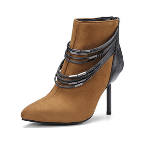 Stiletto high heels ankle boots