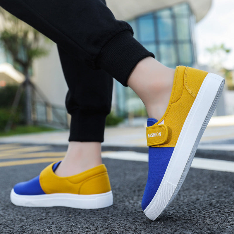 Canvas Flat Shoes Men Velcro Casual Sneakers