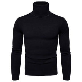 Winter Warm Thermal Turtleneck Sweater Solid Color Slim Fit Clothes Pullover