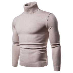 Winter Warm Thermal Turtleneck Sweater Solid Color Slim Fit Clothes Pullover