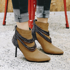 Stiletto high heels ankle boots