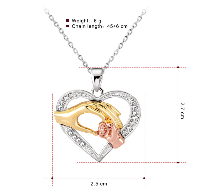 Mens 3 colors Black Chain Love Heart Necklaces for Couples Korean Ladies crystal jewelry new girls women Pendants Model