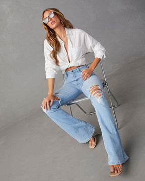 Fashion Temperament Wide-leg Jeans Women