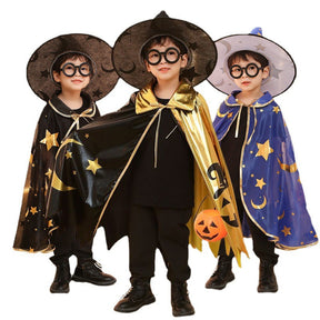 Halloween Children's Cloak Five-star Wizard's Hat Costume