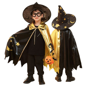 Halloween Children's Cloak Five-star Wizard's Hat Costume