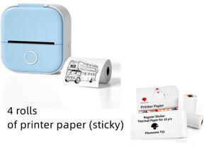 Portable Mini Thermal Label Printer Home Photo Printer