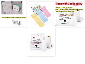 Portable Mini Thermal Label Printer Home Photo Printer