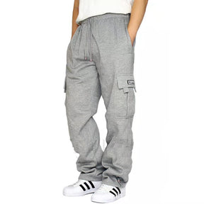 "Stylish Men’s Jogger Sweatpants with Stretch Waist and Drawstring"