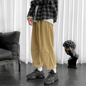 LAPPSTER Men Wide Leg Harem Joggers Pants