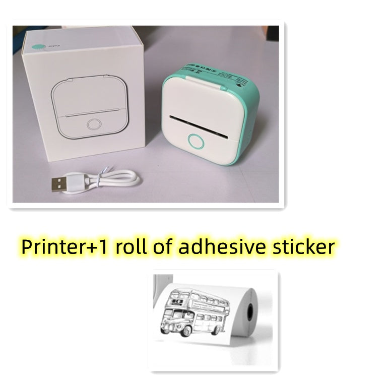 Portable Mini Thermal Label Printer Home Photo Printer