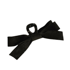 Hepburn Wind Black Bow Claw Clip Women