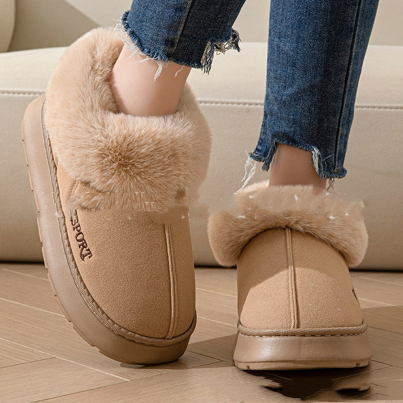 Cozy Plush Soft Unisex Slippers Shoes With Faux Fur outdoors & Indoor Wear